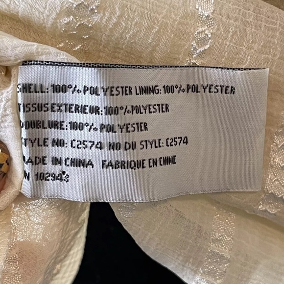 Tulle Tank Top Blouse M Cream Spaghetti Strap Layered Dainty Coquette Boho EUC - Picture 6 of 8